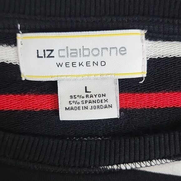 Liz Claiborne weekend striped tunic top Size L - Picture 9 of 12
